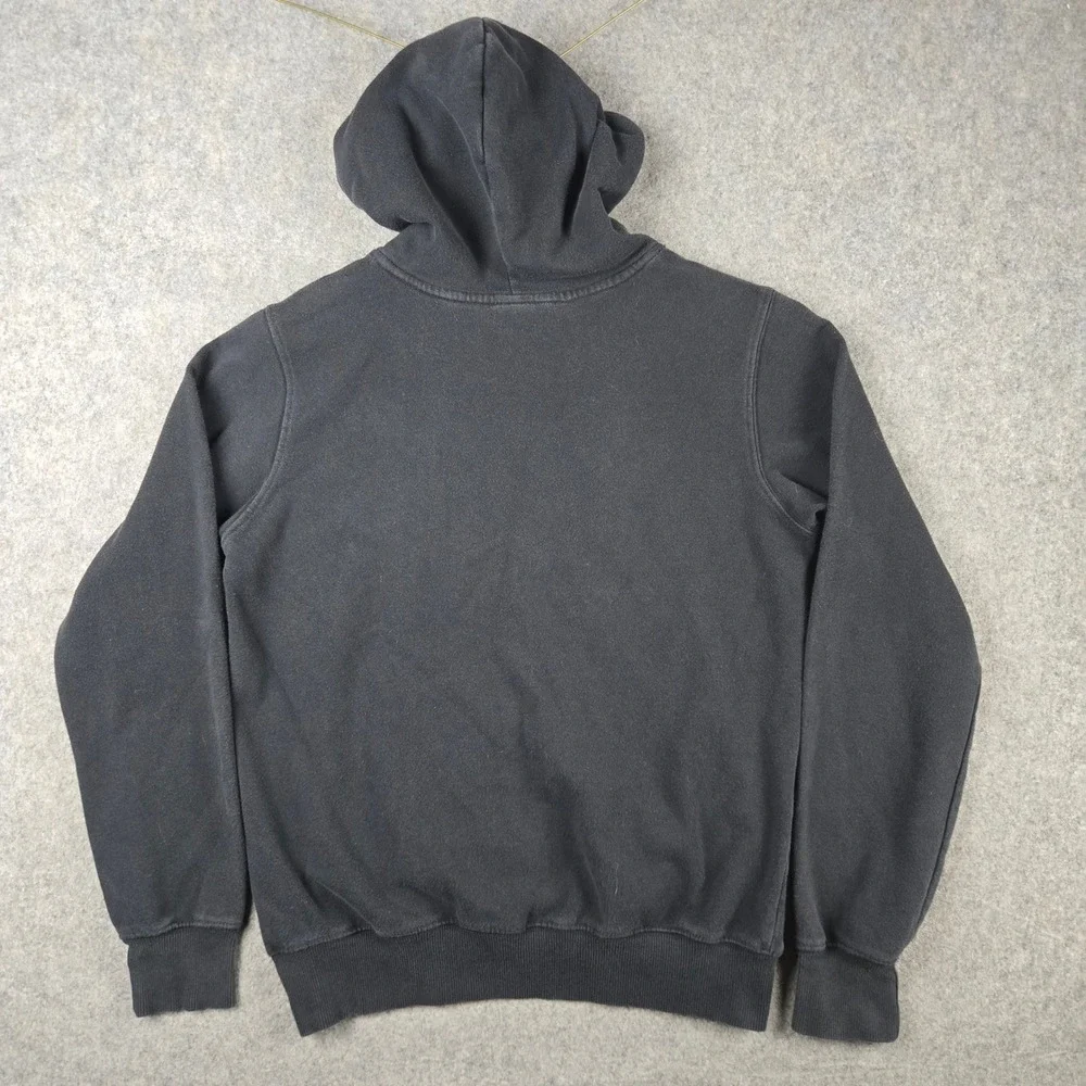 The North Face Hoodie Mens Small Black Big Logo Pullover Sweatshirt Activewear